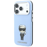 Karl Lagerfeld iPhone 17 Pro/iPhone 18 Pro Deksel Smooth Ikonik Sketch Blå