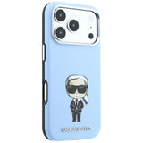 Karl Lagerfeld iPhone 17 Pro/iPhone 18 Pro Deksel Smooth Ikonik Sketch Blå