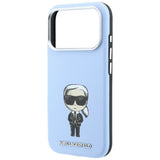 Karl Lagerfeld iPhone 17 Pro/iPhone 18 Pro Deksel Smooth Ikonik Sketch Blå