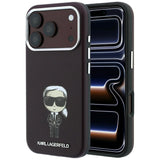 Karl Lagerfeld iPhone 17 Pro Max/iPhone 18 Pro Max Deksel Smooth Ikonik Sketch Burgundy