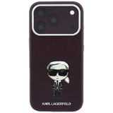 Karl Lagerfeld iPhone 17 Pro Max/iPhone 18 Pro Max Deksel Smooth Ikonik Sketch Burgundy