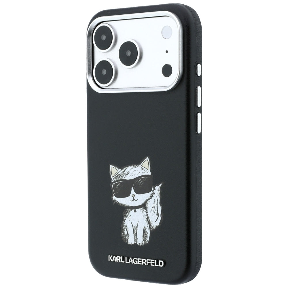 Karl Lagerfeld iPhone 17 Pro/iPhone 18 Pro Deksel Smooth Choupette Sketch Svart