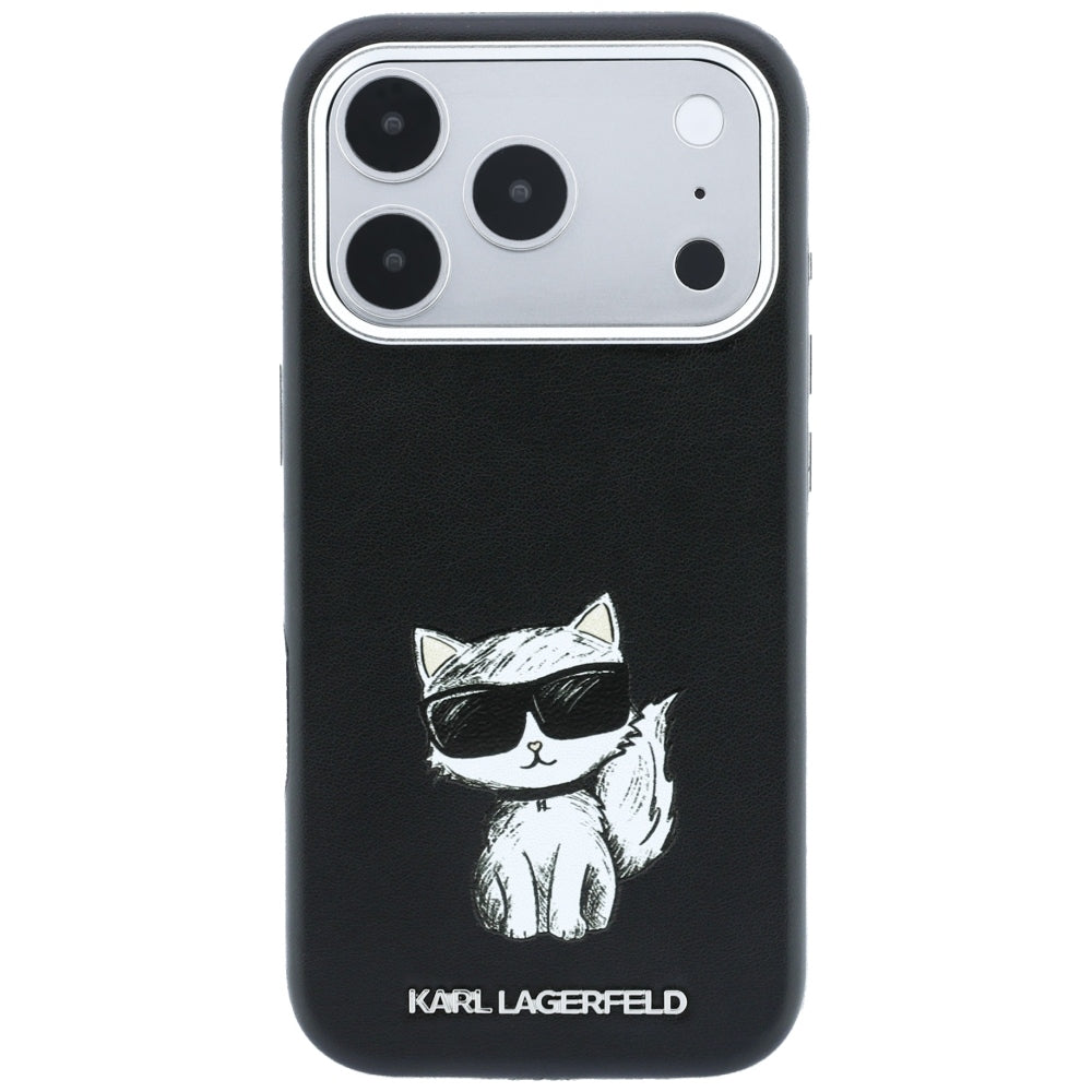Karl Lagerfeld iPhone 17 Pro/iPhone 18 Pro Deksel Smooth Choupette Sketch Svart