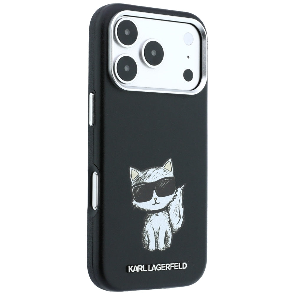 Karl Lagerfeld iPhone 17 Pro/iPhone 18 Pro Deksel Smooth Choupette Sketch Svart