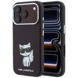 Karl Lagerfeld iPhone 17 Pro/iPhone 18 Pro Deksel Smooth Choupette Sketch Burgundy