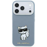 Karl Lagerfeld iPhone 17 Pro/iPhone 18 Pro Deksel Smooth Choupette Sketch Blå