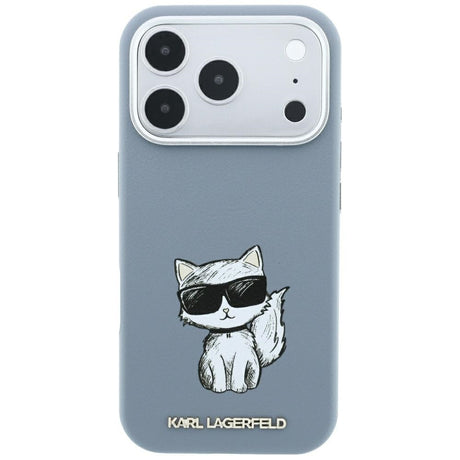 Karl Lagerfeld iPhone 17 Pro/iPhone 18 Pro Deksel Smooth Choupette Sketch Blå