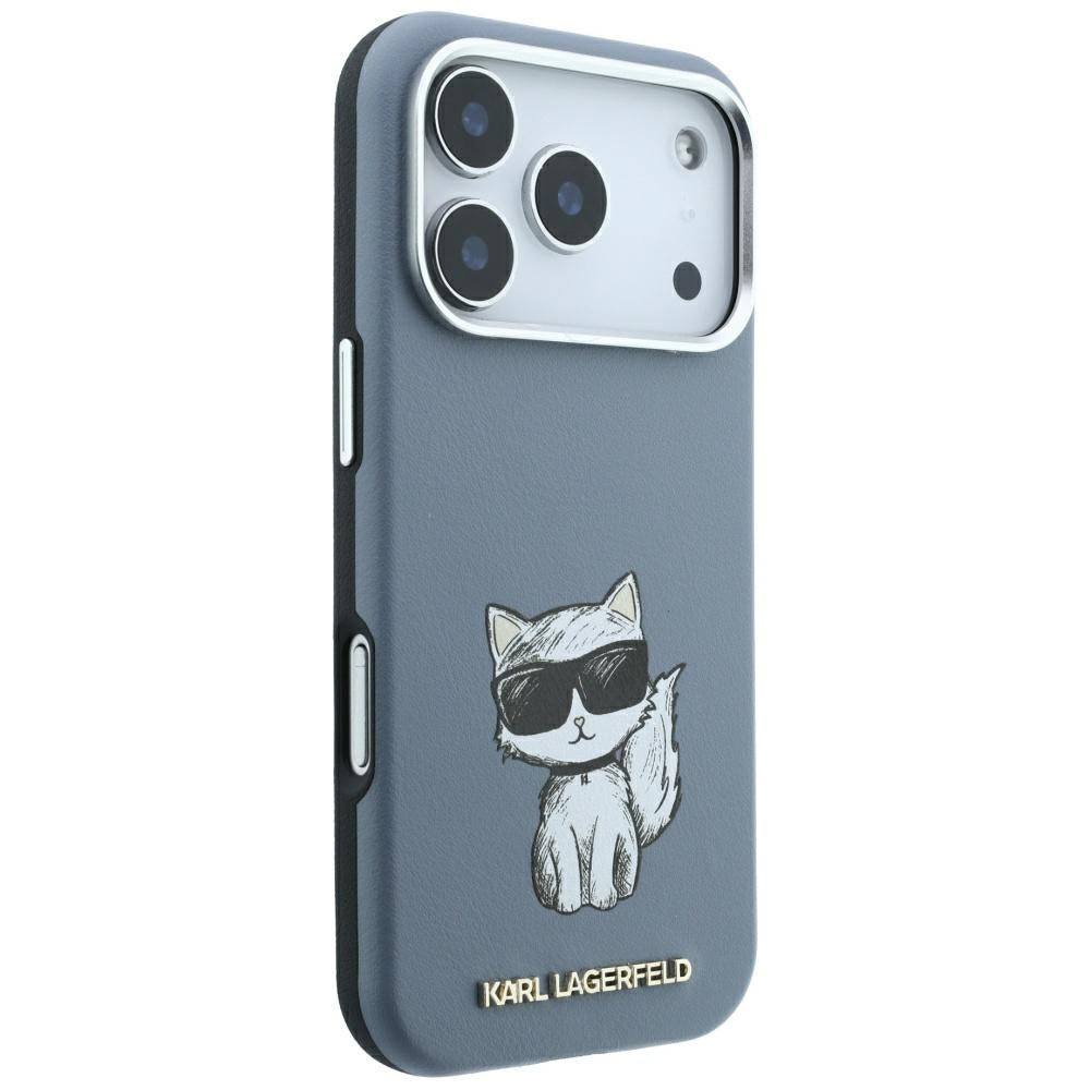 Karl Lagerfeld iPhone 17 Pro/iPhone 18 Pro Deksel Smooth Choupette Sketch Blå