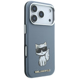 Karl Lagerfeld iPhone 17 Pro/iPhone 18 Pro Deksel Smooth Choupette Sketch Blå