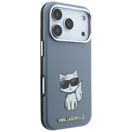Karl Lagerfeld iPhone 17 Pro/iPhone 18 Pro Deksel Smooth Choupette Sketch Blå