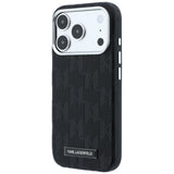 Karl Lagerfeld iPhone 17 Pro Max/iPhone 18 Pro Max Deksel Grained Mono Resin Logo Svart