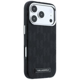 Karl Lagerfeld iPhone 17 Pro Max/iPhone 18 Pro Max Deksel Grained Mono Resin Logo Svart