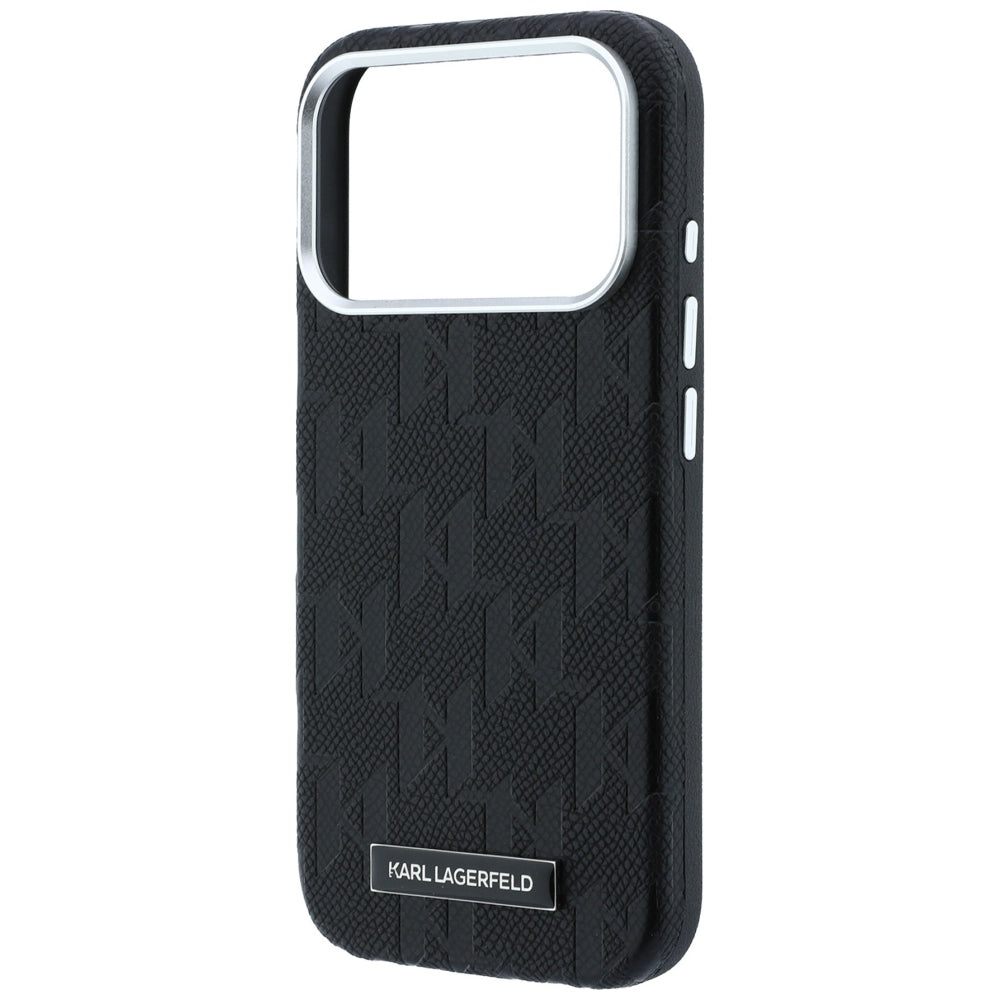 Karl Lagerfeld iPhone 17 Pro Max/iPhone 18 Pro Max Deksel Grained Mono Resin Logo Svart
