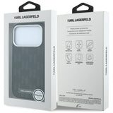 Karl Lagerfeld iPhone 17 Pro Max/iPhone 18 Pro Max Deksel Grained Mono Resin Logo Svart