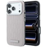 Karl Lagerfeld iPhone 17 Pro/iPhone 18 Pro Deksel Grained Mono Resin Logo Rosa