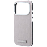 Karl Lagerfeld iPhone 17 Pro/iPhone 18 Pro Deksel Grained Mono Resin Logo Rosa