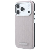 Karl Lagerfeld iPhone 17 Pro Max/iPhone 18 Pro Max Deksel Grained Mono Resin Logo Rosa