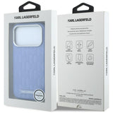 Karl Lagerfeld iPhone 17 Pro/iPhone 18 Pro Deksel Grained Mono Resin Logo Blå