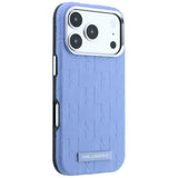 Karl Lagerfeld iPhone 17 Pro Max/iPhone 18 Pro Max Deksel Grained Mono Resin Logo Blå