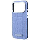 Karl Lagerfeld iPhone 17 Pro Max/iPhone 18 Pro Max Deksel Grained Mono Resin Logo Blå