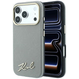 Karl Lagerfeld iPhone 17 Pro Max/iPhone 18 Pro Max Deksel Saffiano Script Logo Beige