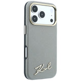 Karl Lagerfeld iPhone 17 Pro Max/iPhone 18 Pro Max Deksel Saffiano Script Logo Beige