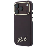Karl Lagerfeld iPhone 17 Pro Max/iPhone 18 Pro Max Deksel Saffiano Script Logo Burgundy