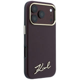 Karl Lagerfeld iPhone 17 Pro Max/iPhone 18 Pro Max Deksel Saffiano Script Logo Burgundy