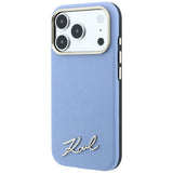 Karl Lagerfeld iPhone 17 Pro Max/iPhone 18 Pro Max Deksel Script-logo Blå