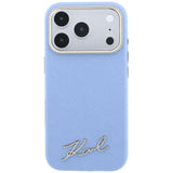 Karl Lagerfeld iPhone 17 Pro Max/iPhone 18 Pro Max Deksel Script-logo Blå