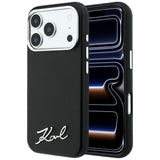 Karl Lagerfeld iPhone 17 Pro Max/iPhone 18 Pro Max Deksel Saffiano Script Logo Svart