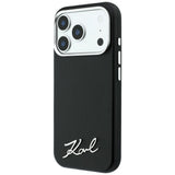 Karl Lagerfeld iPhone 17 Pro Max/iPhone 18 Pro Max Deksel Saffiano Script Logo Svart
