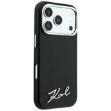 Karl Lagerfeld iPhone 17 Pro Max/iPhone 18 Pro Max Deksel Saffiano Script Logo Svart