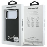 Karl Lagerfeld iPhone 17 Pro Max/iPhone 18 Pro Max Deksel Saffiano Script Logo Svart