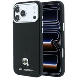 Karl Lagerfeld iPhone 17 Pro Max/iPhone 18 Pro Max Deksel Grained Karl Svart