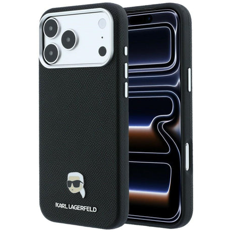 Karl Lagerfeld iPhone 17 Pro Max/iPhone 18 Pro Max Deksel Grained Karl Svart