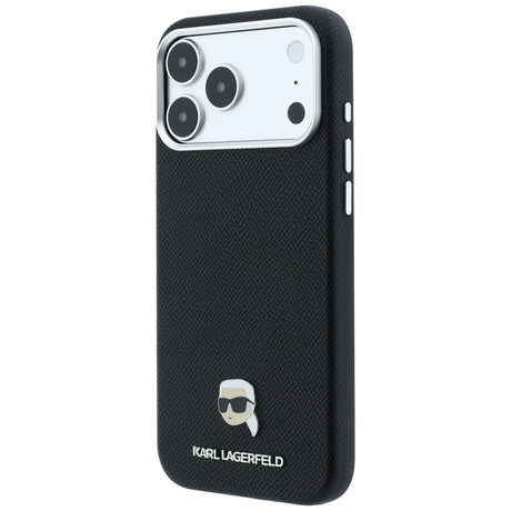 Karl Lagerfeld iPhone 17 Pro Max/iPhone 18 Pro Max Deksel Grained Karl Svart