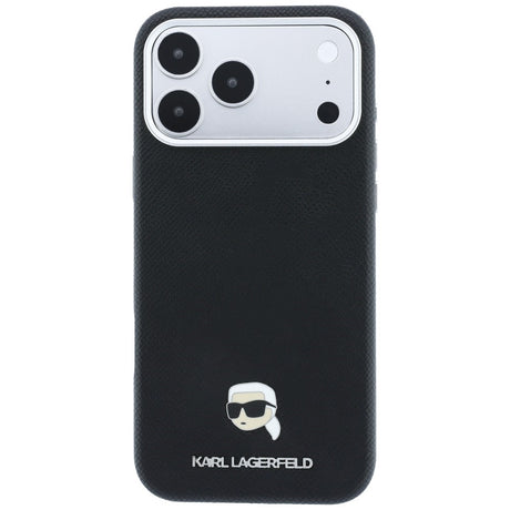 Karl Lagerfeld iPhone 17 Pro Max/iPhone 18 Pro Max Deksel Grained Karl Svart