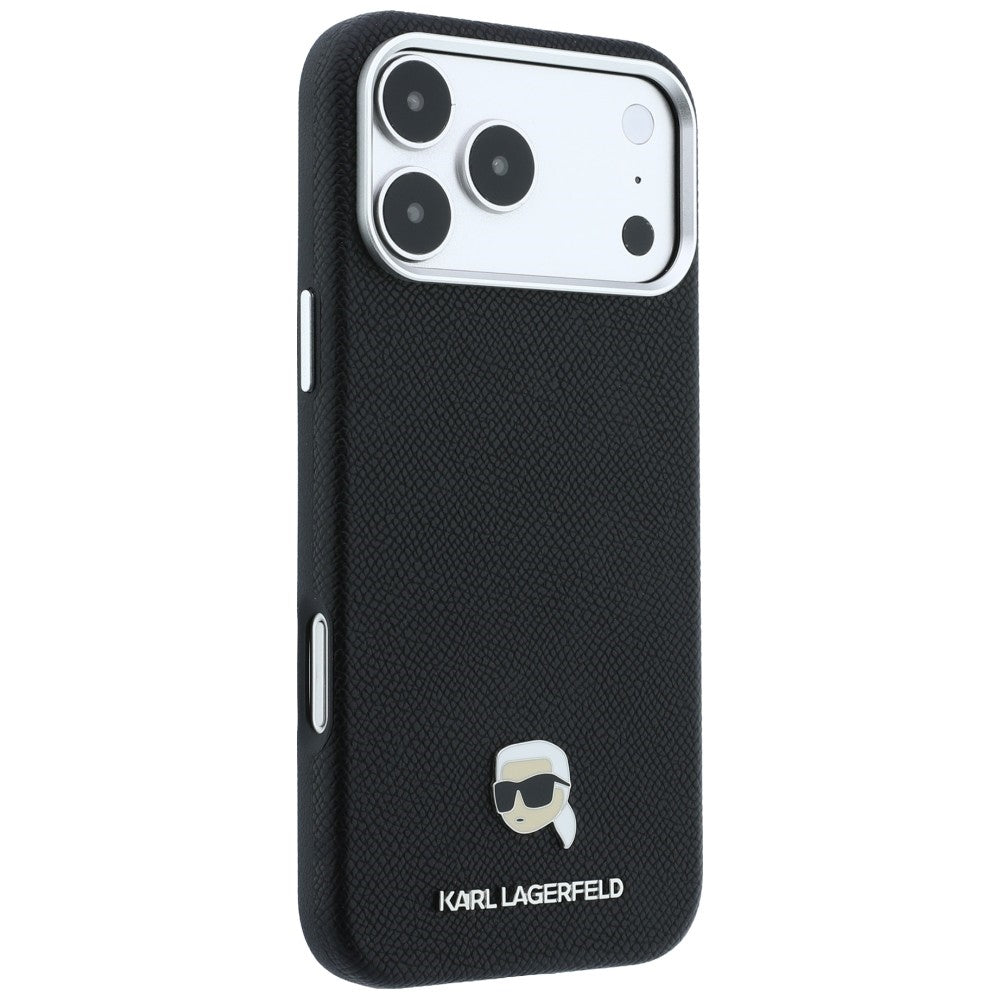 Karl Lagerfeld iPhone 17 Pro Max/iPhone 18 Pro Max Deksel Grained Karl Svart