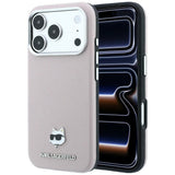 Karl Lagerfeld iPhone 17 Pro/iPhone 18 Pro Deksel Grained Choupette Rosa