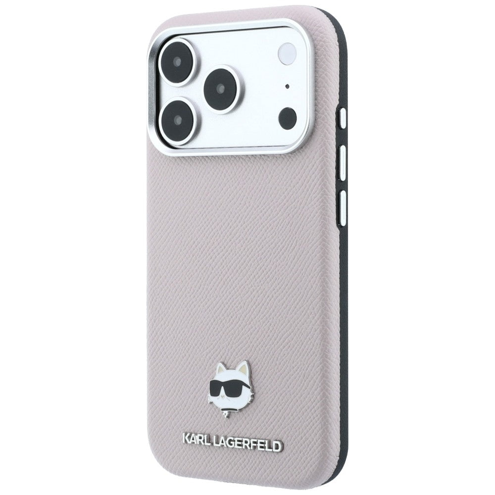 Karl Lagerfeld iPhone 17 Pro/iPhone 18 Pro Deksel Grained Choupette Rosa
