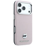 Karl Lagerfeld iPhone 17 Pro/iPhone 18 Pro Deksel Grained Choupette Rosa