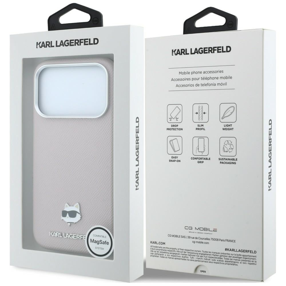 Karl Lagerfeld iPhone 17 Pro/iPhone 18 Pro Deksel Grained Choupette Rosa