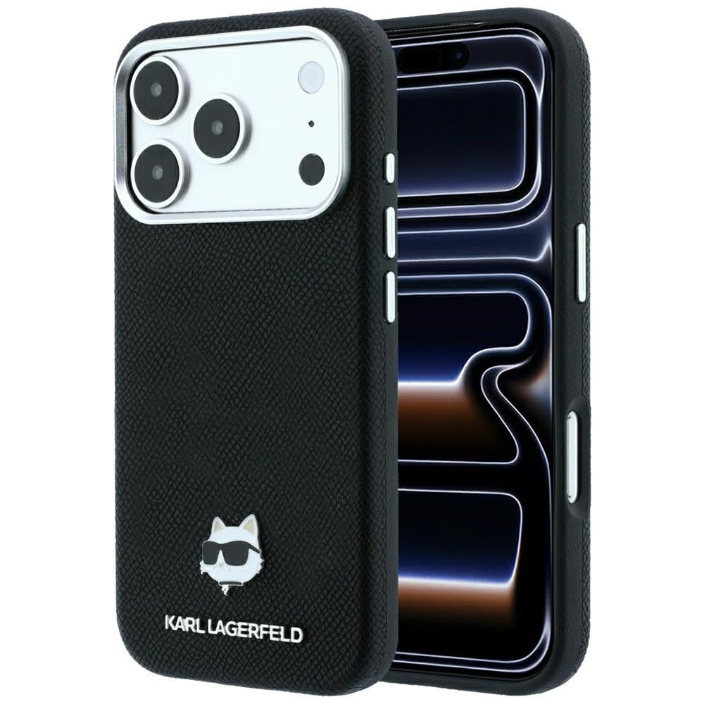 Karl Lagerfeld iPhone 17 Pro Max/iPhone 18 Pro Max Deksel Grained Choupette Svart