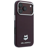 Karl Lagerfeld iPhone 17 Pro/iPhone 18 Pro Deksel Grained Choupette Burgundy