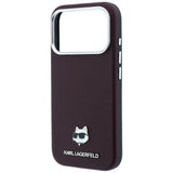 Karl Lagerfeld iPhone 17 Pro/iPhone 18 Pro Deksel Grained Choupette Burgundy