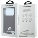 Karl Lagerfeld iPhone 17 Pro/iPhone 18 Pro Deksel Grained Heads burgunderrød