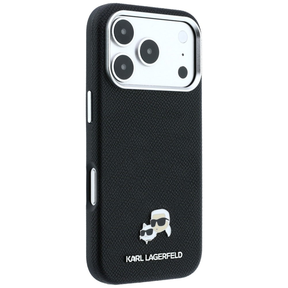 Karl Lagerfeld iPhone 17 Pro/iPhone 18 Pro Deksel Grained Heads Svart