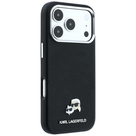 Karl Lagerfeld iPhone 17 Pro/iPhone 18 Pro Deksel Grained Heads Svart