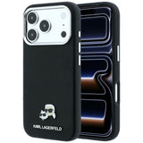 Karl Lagerfeld iPhone 17 Pro Max/iPhone 18 Pro Max Deksel Grained Heads Svart